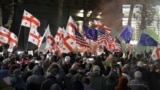 Georgia - anti-government protests in Tbilisi on first anniversary of contested election - screen grab